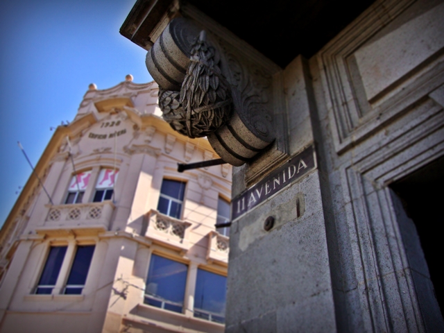 Detailed architecture from Xela's City Hall. Taken from Quetzaltenango, Guatemala